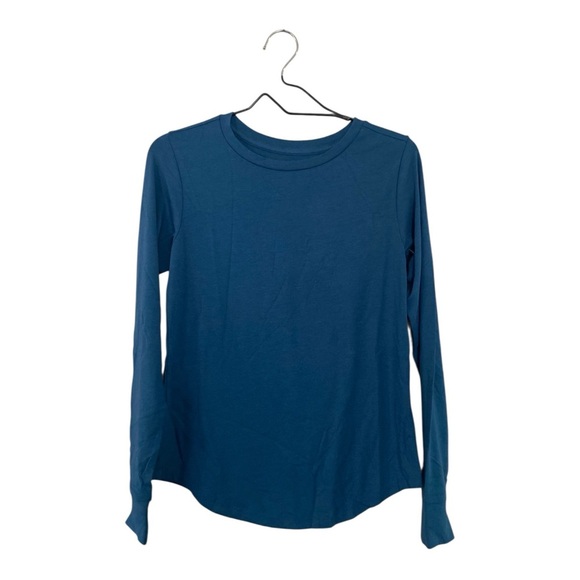 Universal Standard Teal Long Sleeve T Rex Tee Shirt Women’s Size 4XS 00/0 NEW - Picture 1 of 8